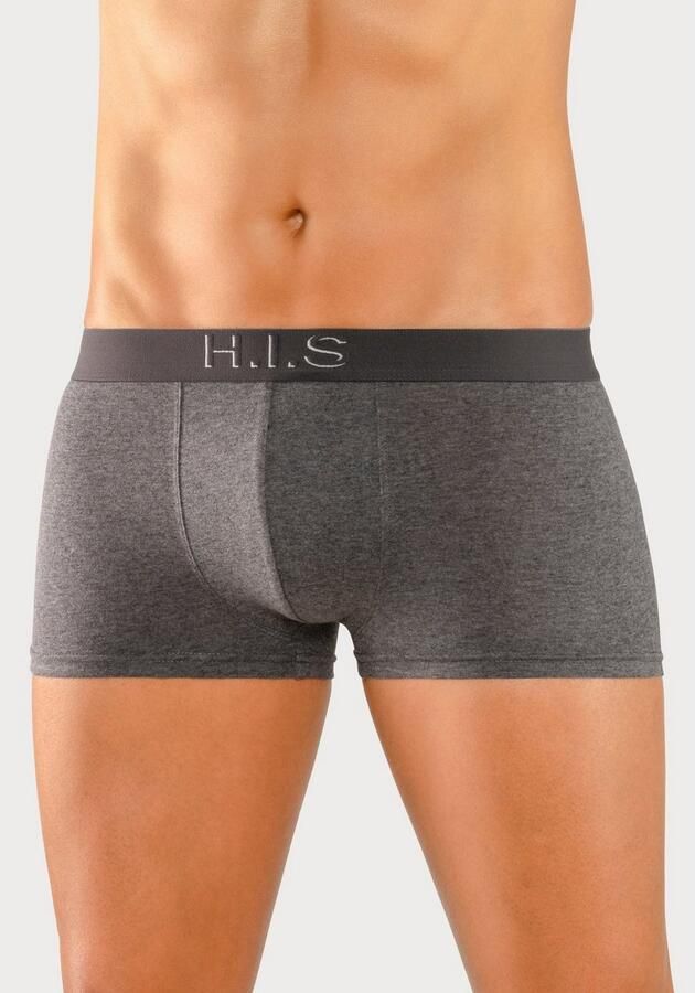 H.I.S Hipster strak zittende boxershorts aan de webband met logo-opdruk met 3d-effect (set 5 stuks) - Foto 2