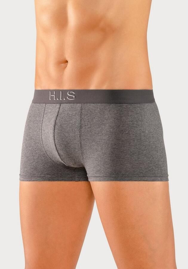 H.I.S Hipster strak zittende boxershorts aan de webband met logo-opdruk met 3d-effect (set 5 stuks) - Foto 3