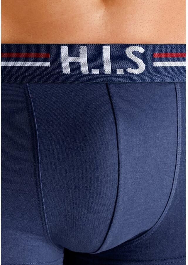 H.I.S Hipster strak zittende boxershorts met strepen van katoenmix (set 5 stuks)