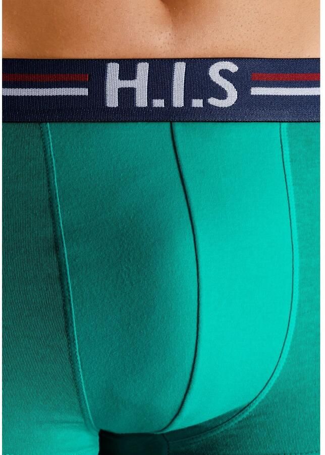 H.I.S Hipster strak zittende boxershorts met strepen van katoenmix (set 5 stuks)
