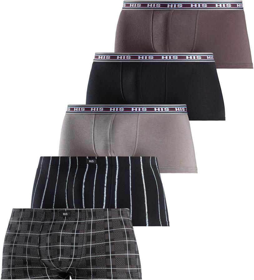 H.I.S Hipster strak zittende boxershorts van katoen-stretch (set 5 stuks) - Foto 5