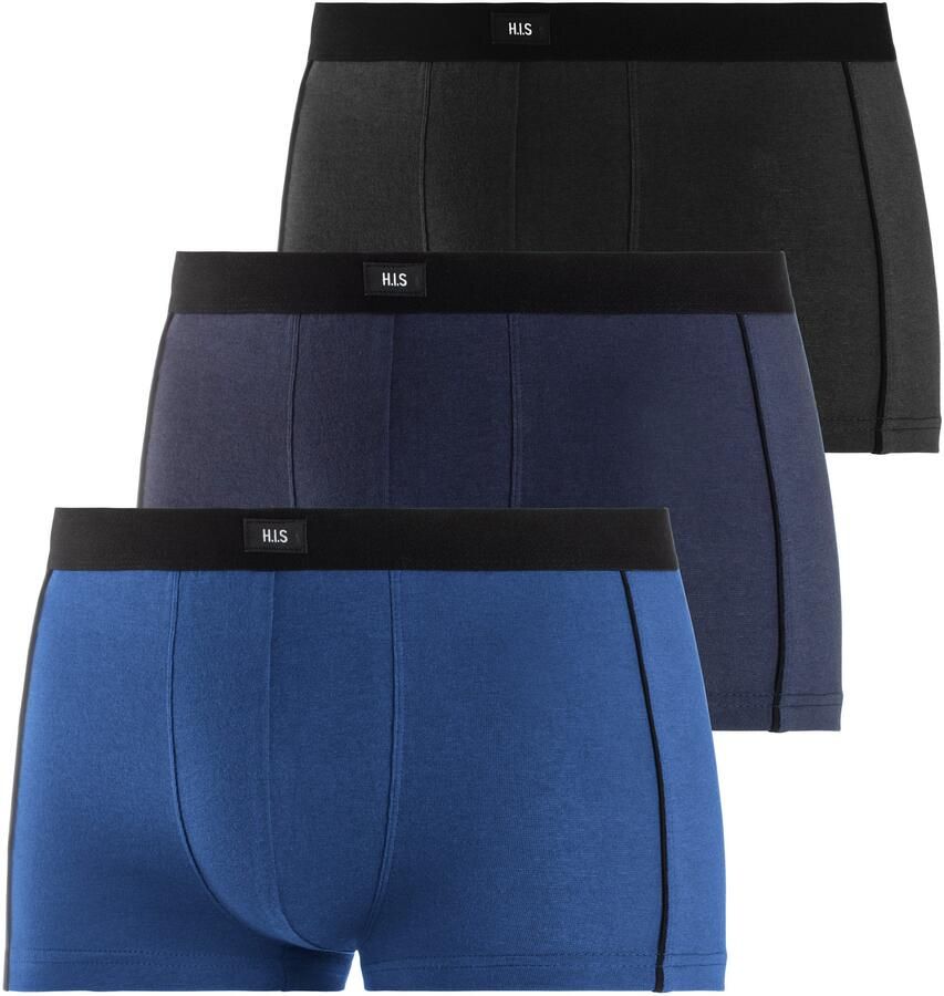 H.I.S Hipster strak zittende boxershorts van katoenmix (set 3 stuks) - Foto 5