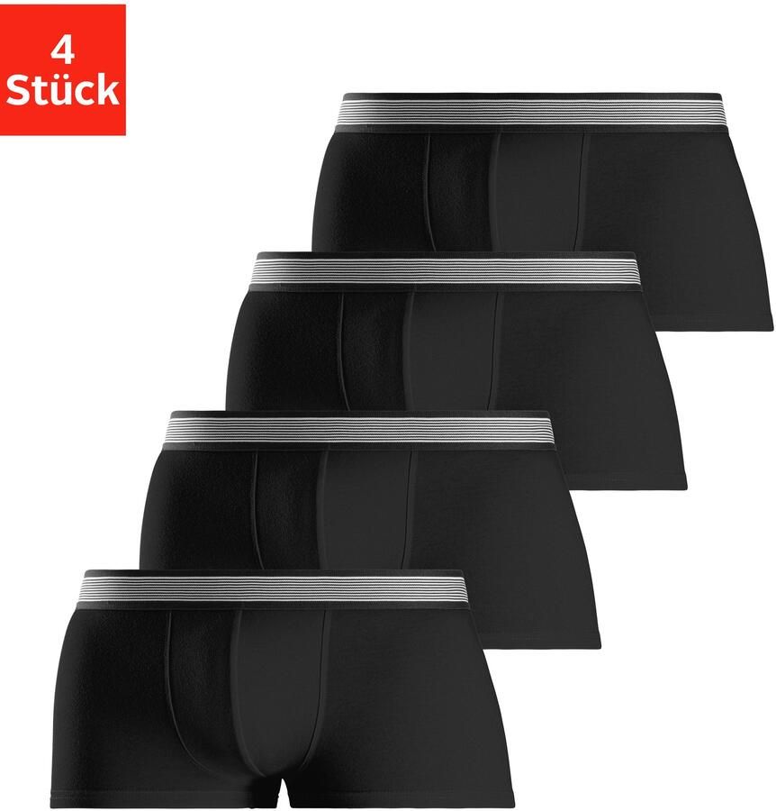 H.I.S Hipster strak zittende boxershorts van katoenmix (set 4 stuks) - Foto 8