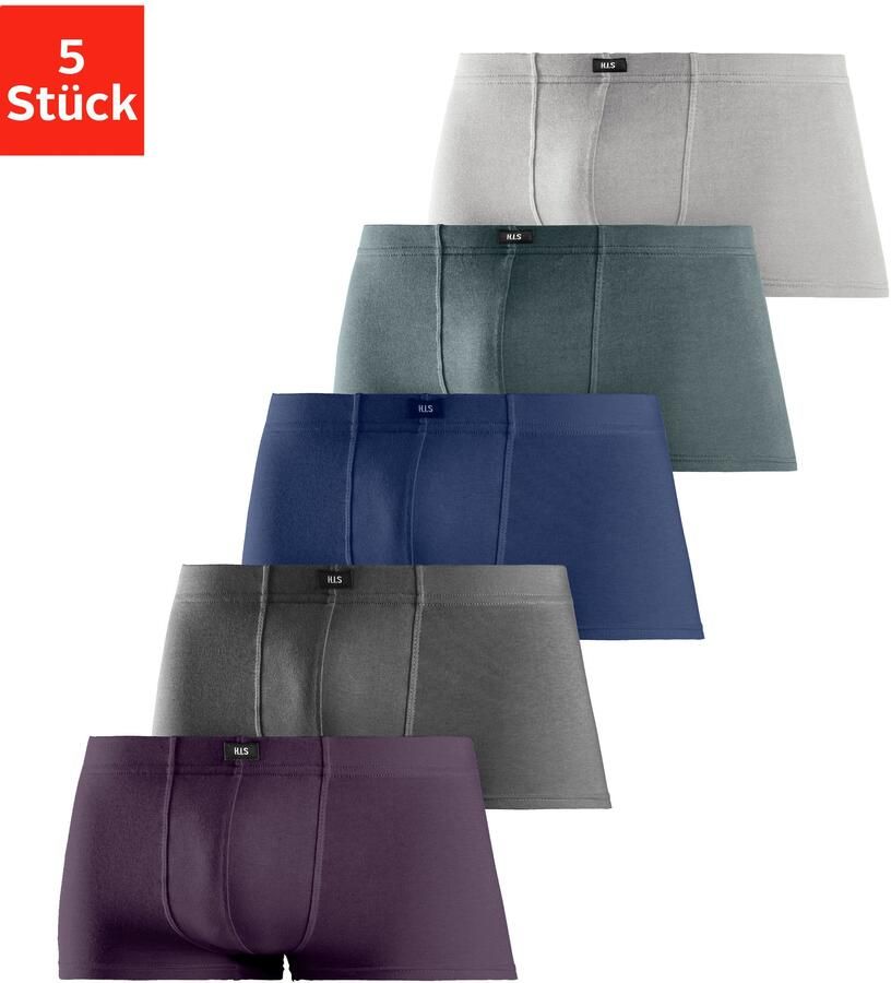 H.I.S Hipster strak zittende boxershorts van katoenstretch (set 5 stuks) - Foto 5