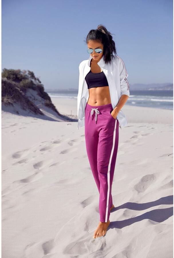 H.I.S Sweatvest met zijtape loungepak - Foto 3