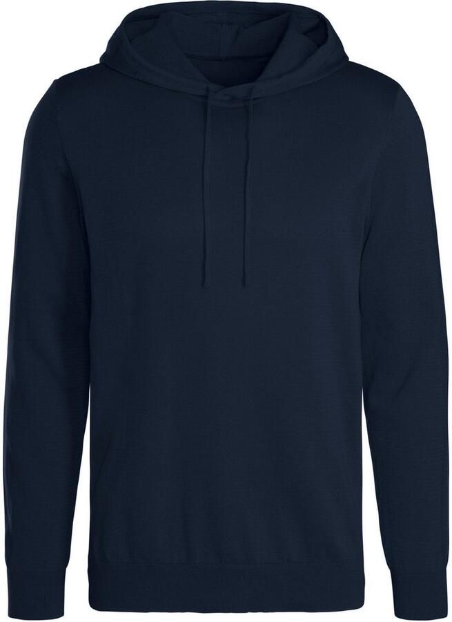 H.I.S Hoodie Gebreide trui met capuchon Fijn breisel van onderhoudsvriendelijke katoenmix