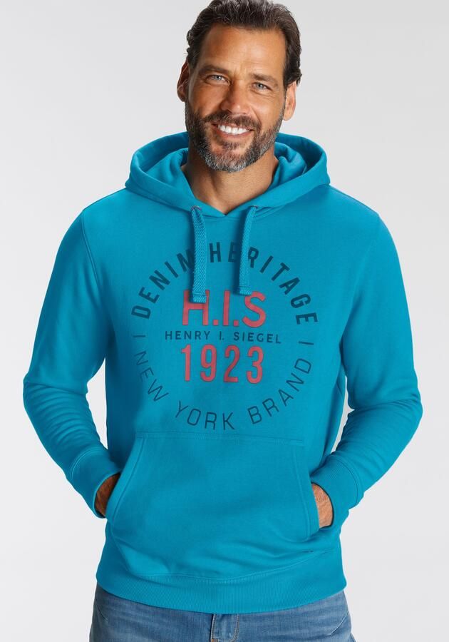 H.I.S Hoodie Lange mouwen casual pasvorm met kangoeroezak - Foto 7