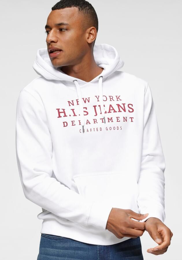 H.I.S Hoodie met print en badge capuchon voor sportieve outfits - Foto 5