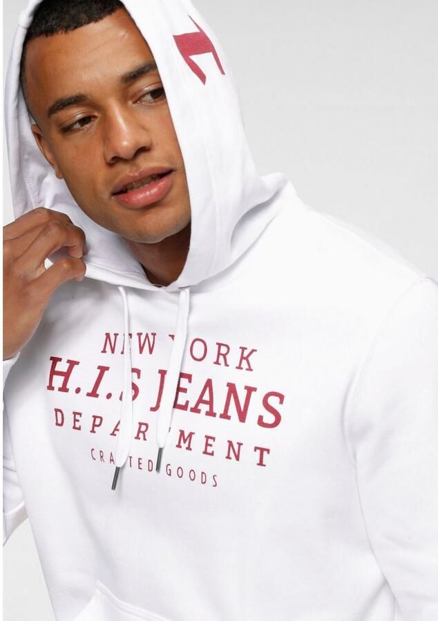 H.I.S Hoodie met print en badge capuchon voor sportieve outfits - Foto 2