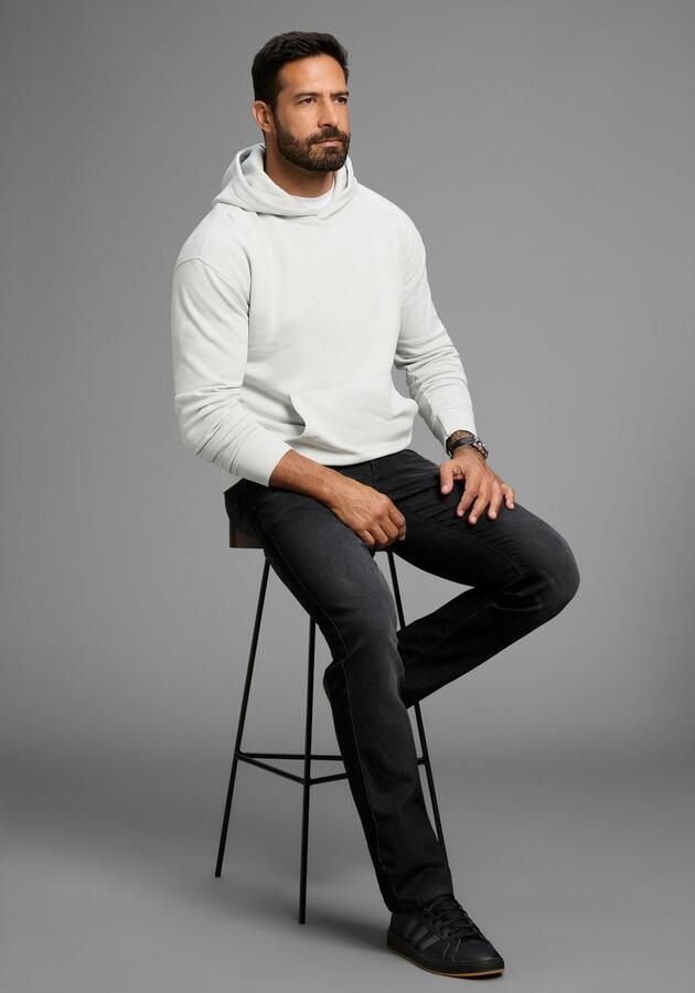 H.I.S Hoodie zonder koorden aan de capuchon - Foto 4