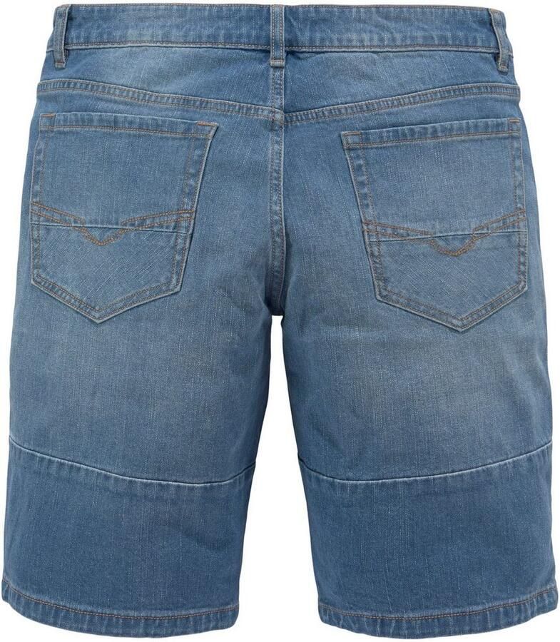 H.I.S Jeansbermuda ontspannen pasvorm rechte been snit modieuze gewassen look - Foto 2