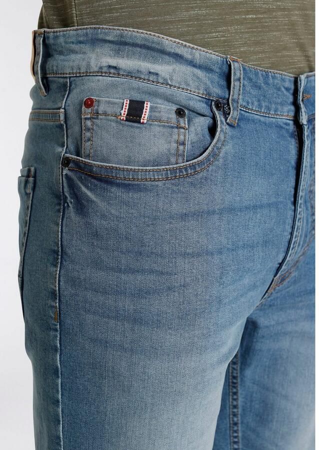 H.I.S Jeansshort DEYO rechte snit used-wassing lage taille - Foto 4