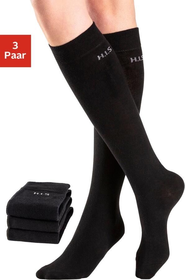 H.I.S Kniekousen zonder snijdende boord (set 3 paar) - Foto 10