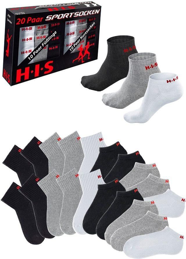 H.I.S Korte sokken en sneakersokken met frotté (set 20 paar) - Foto 3