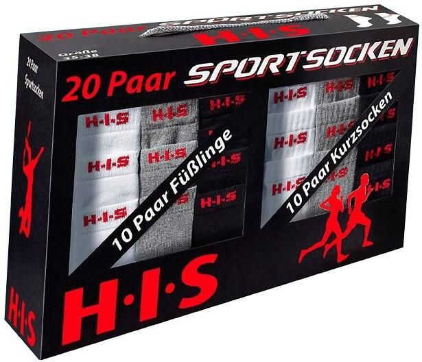 H.I.S Korte sokken en sneakersokken met frotté (set 20 paar) - Foto 6