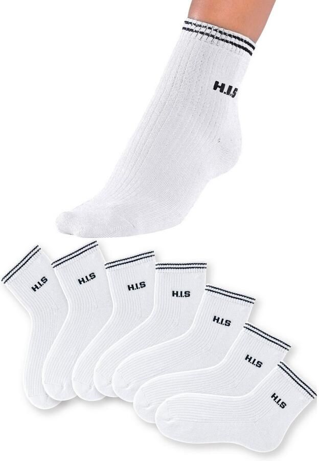 H.I.S Korte sokken met frotté (set 7 paar)