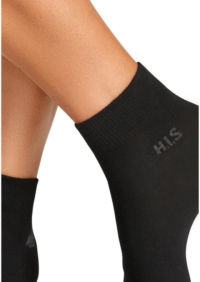 H.I.S Korte sokken met gekleurde binnenkant van de band (set 10 paar) - Foto 6