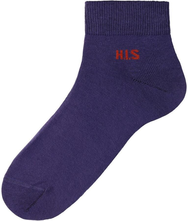 H.I.S Korte sokken met gekleurde binnenkant van de band (set 10 paar) - Foto 4