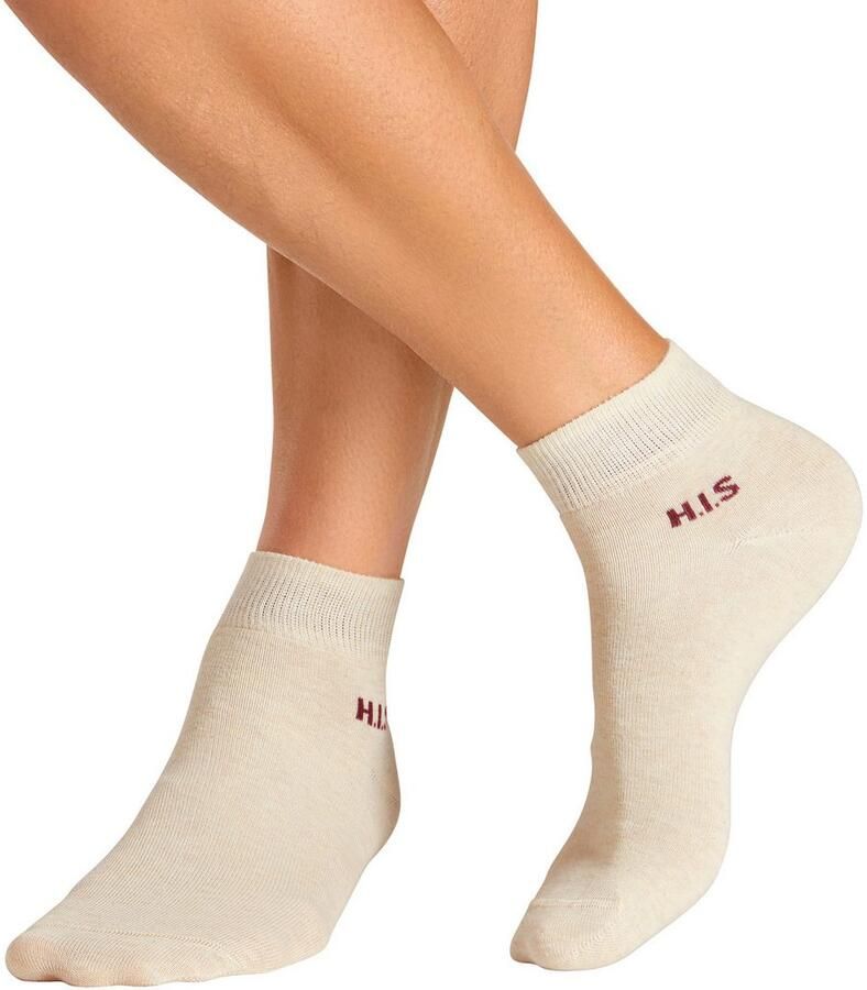 H.I.S Korte sokken met gekleurde binnenkant van de band (set 10 paar) - Foto 2
