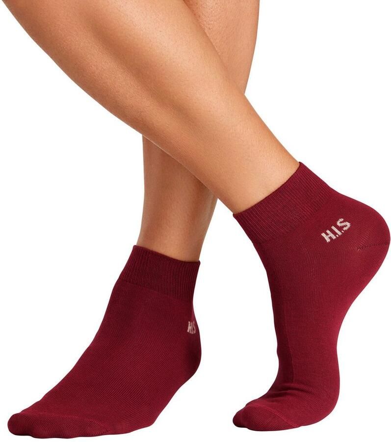 H.I.S Korte sokken met gekleurde binnenkant van de band (set 10 paar)
