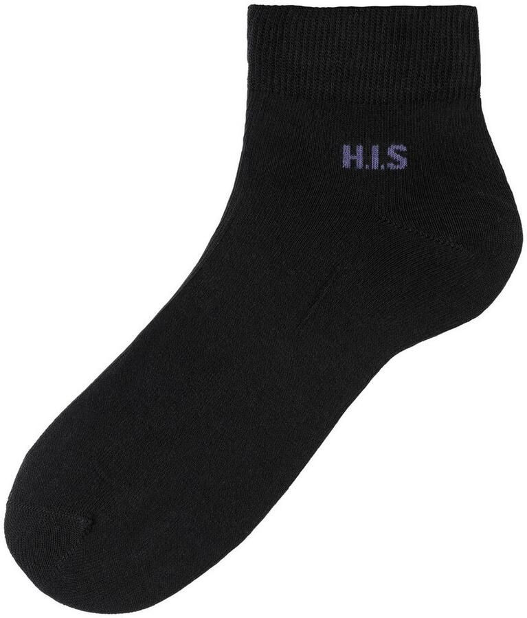H.I.S Korte sokken met gekleurde binnenkant van de band (set 10 paar) - Foto 3