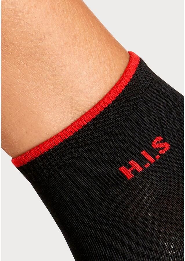 H.I.S Korte sokken met gekleurde boord (set 7 paar) - Foto 4
