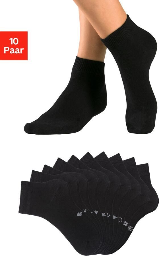 H.I.S Korte sokken met ingebreide symbolen (set 10 paar) - Foto 9