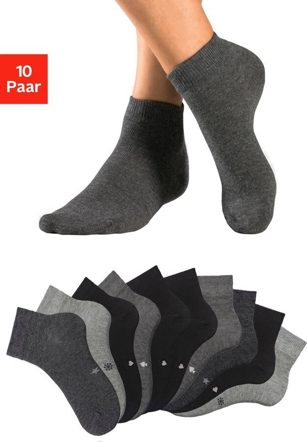 H.I.S Korte sokken met ingebreide symbolen (set 10 paar) - Foto 10