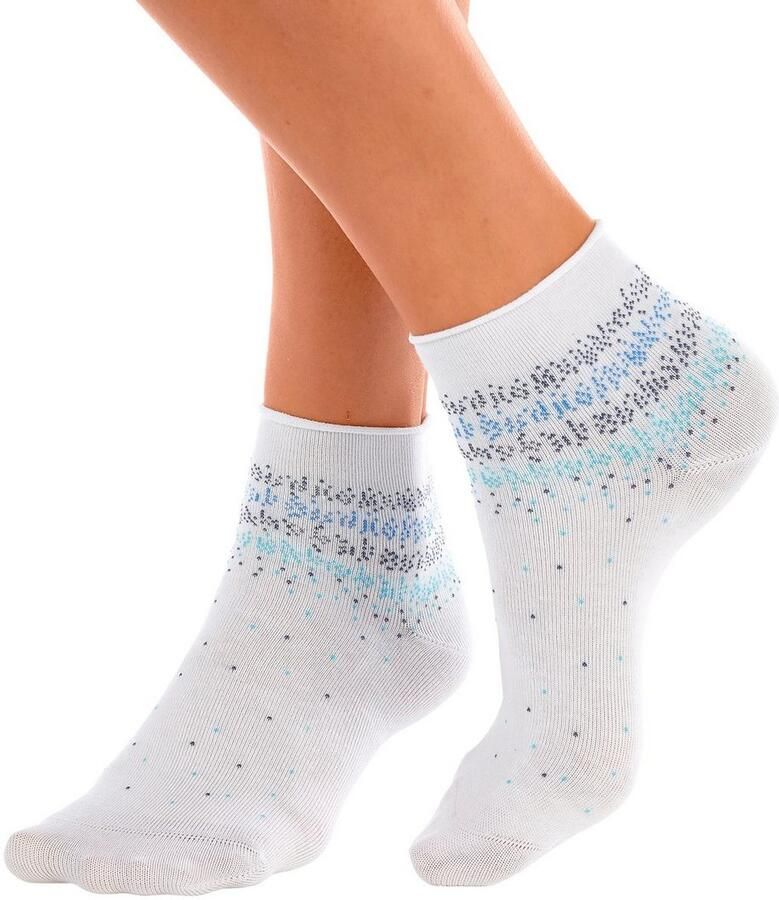 H.I.S Korte sokken met stippenmotief (set 7 paar)