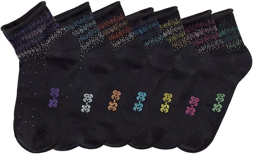 H.I.S Korte sokken met stippenmotief (set 7 paar) - Foto 3