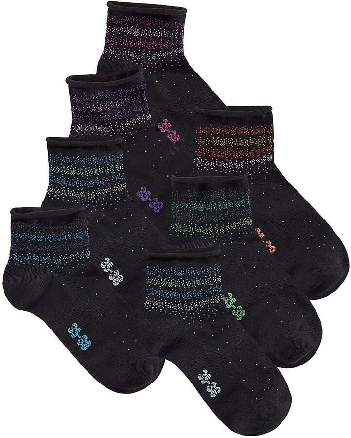 H.I.S Korte sokken met stippenmotief (set 7 paar) - Foto 2