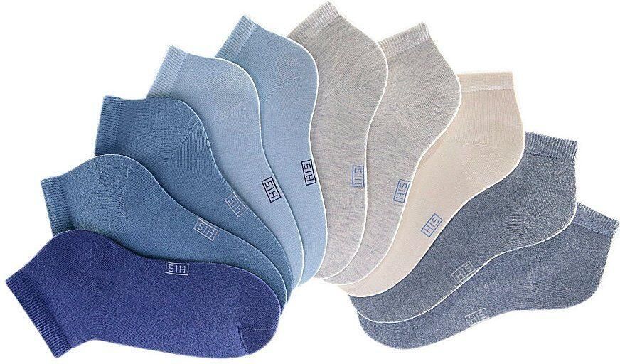 H.I.S Korte sokken met verstevigde hiel en teen (set 10 paar) - Foto 3
