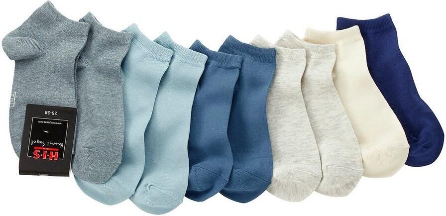 H.I.S Korte sokken met verstevigde hiel en teen (set 10 paar) - Foto 5