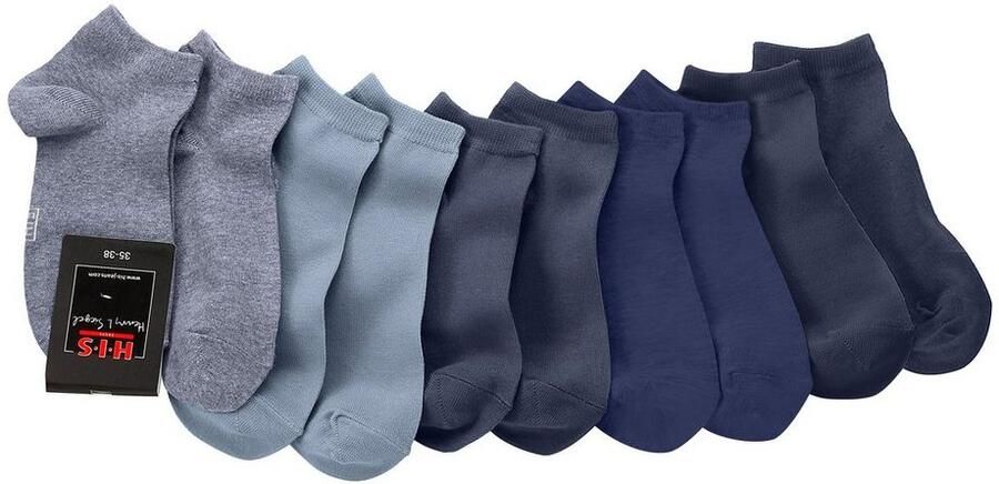 H.I.S Korte sokken met verstevigde hiel en teen (set 10 paar) - Foto 5