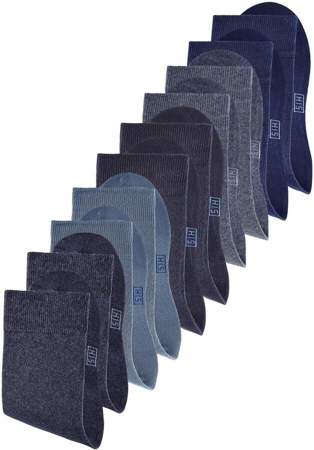 H.I.S Korte sokken met verstevigde hiel en teen (set 10 paar) - Foto 3