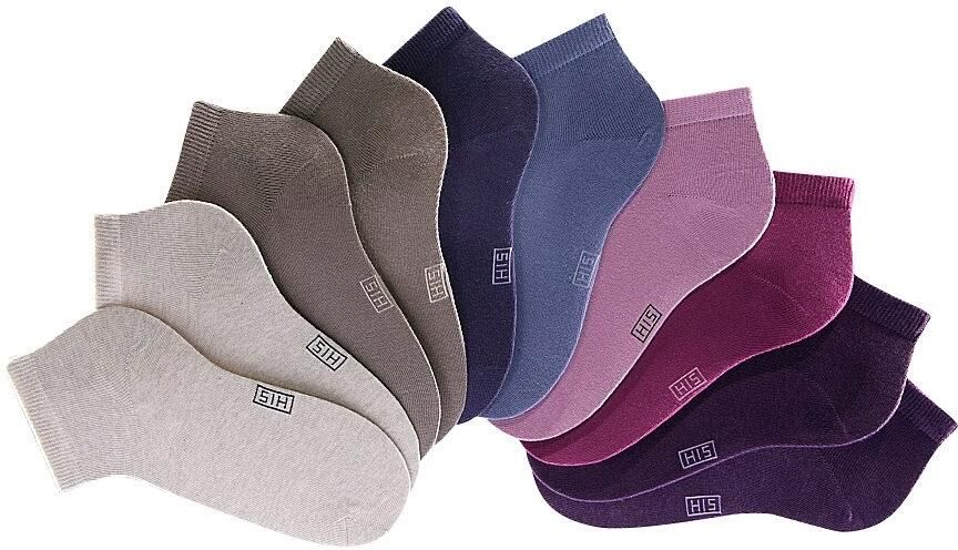 H.I.S Korte sokken met verstevigde hiel en teen (set 10 paar) - Foto 2