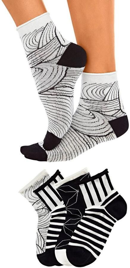 H.I.S Korte sokken verschillende creaties (set 4 paar) - Foto 5