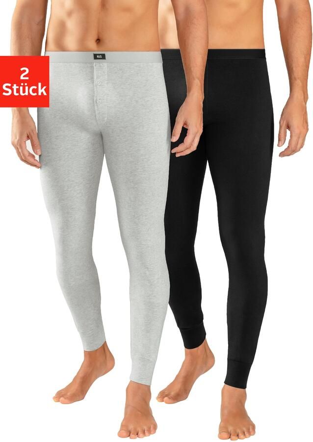 H.I.S Lange onderbroek met boord onder aan de pijpen (set 2 stuks) - Foto 9