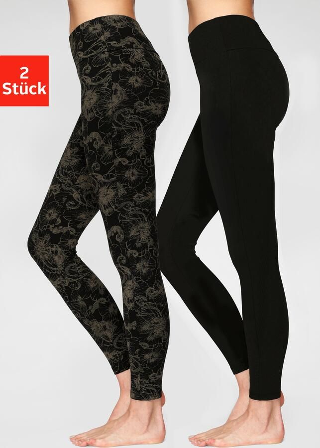 H.I.S Legging gedessineerd en uni (Set van 2) - Foto 10