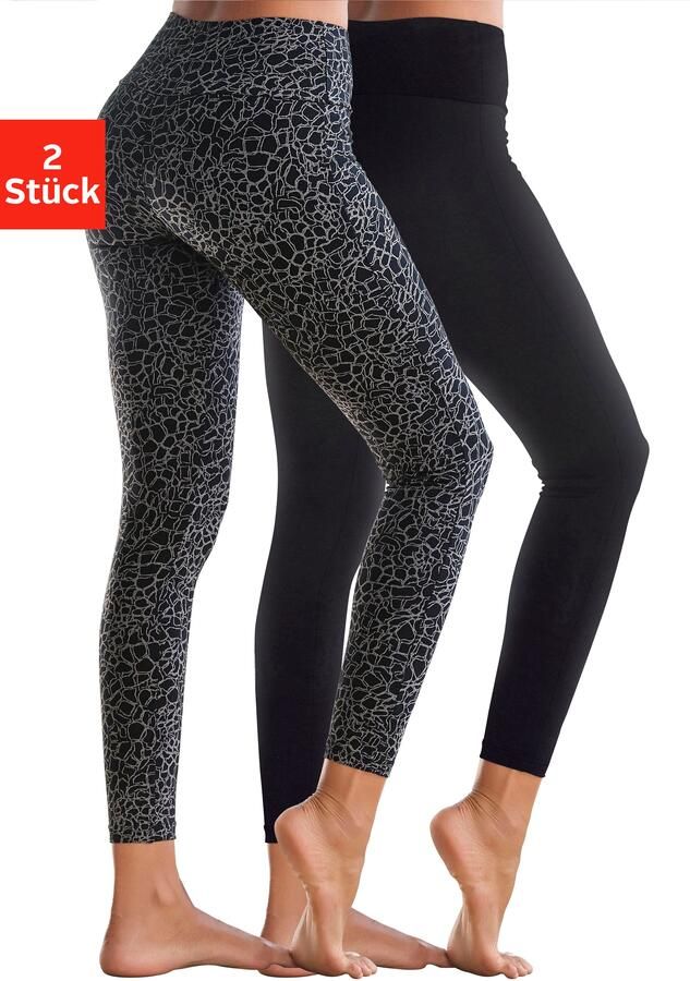 H.I.S Legging in gedessineerd en uni (Set van 2) - Foto 10