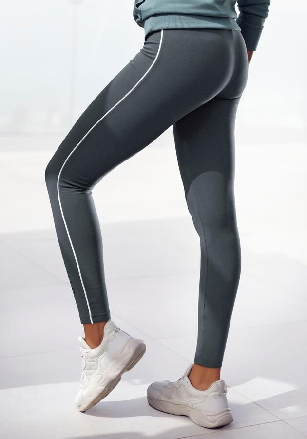 H.I.S Legging met witte contrastpaspel loungewear - Foto 9