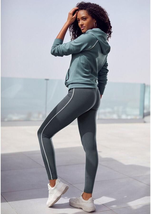 H.I.S Legging met witte contrastpaspel loungewear