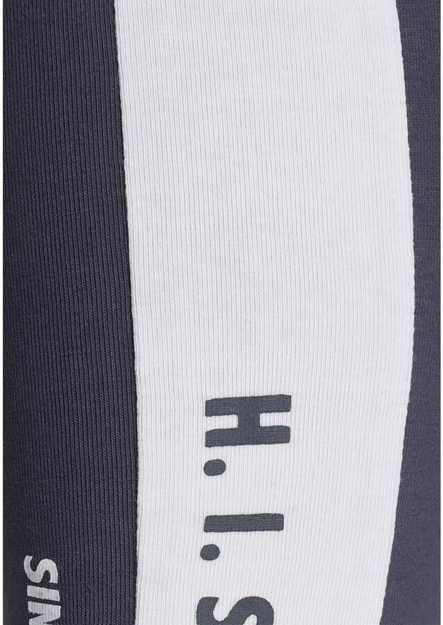 H.I.S Legging met witte strepen opzij en logoprint