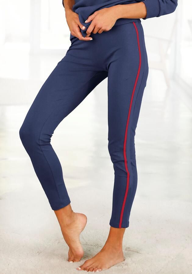 H.I.S Legging Zijdelingse streep inzetstukken in contrasterende kleuren loungewear - Foto 5