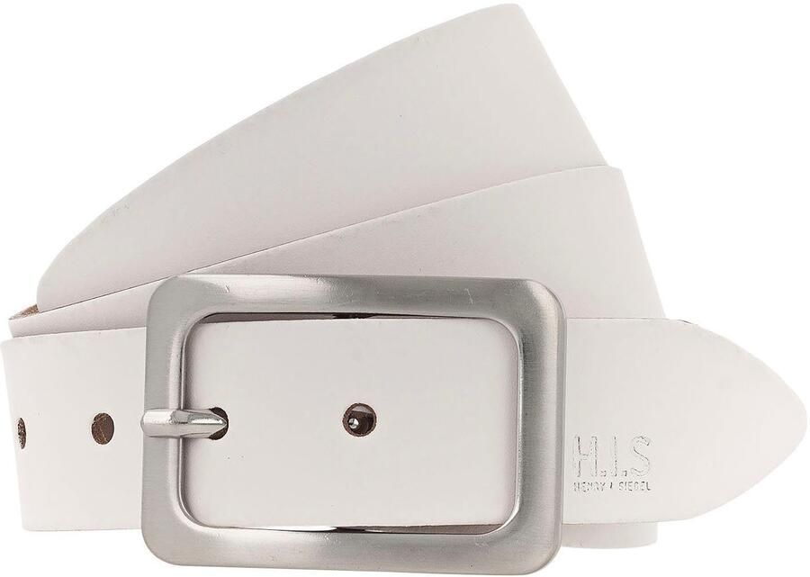 H.I.S Leren riem Sluiting in glanzend satijn zilverkleur binnenkort NIEUWE tot maat 125! - Foto 4