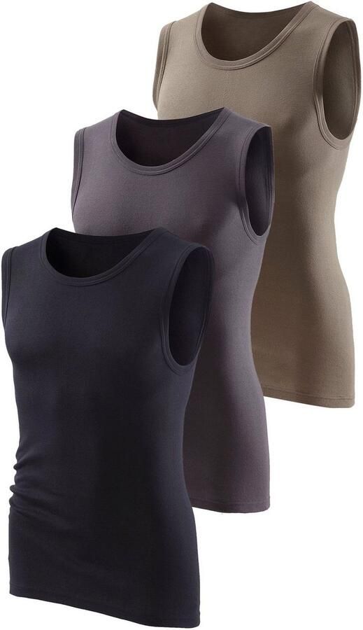 H.I.S Muscle-shirt zachte fijnribkwaliteit (set 3-delig) - Foto 2