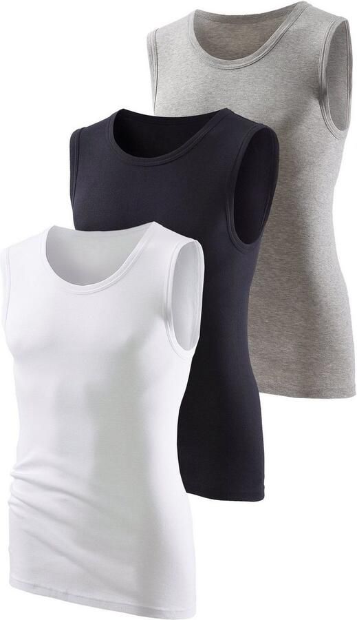 H.I.S Muscle-shirt zachte fijnribkwaliteit (set 3-delig) - Foto 2