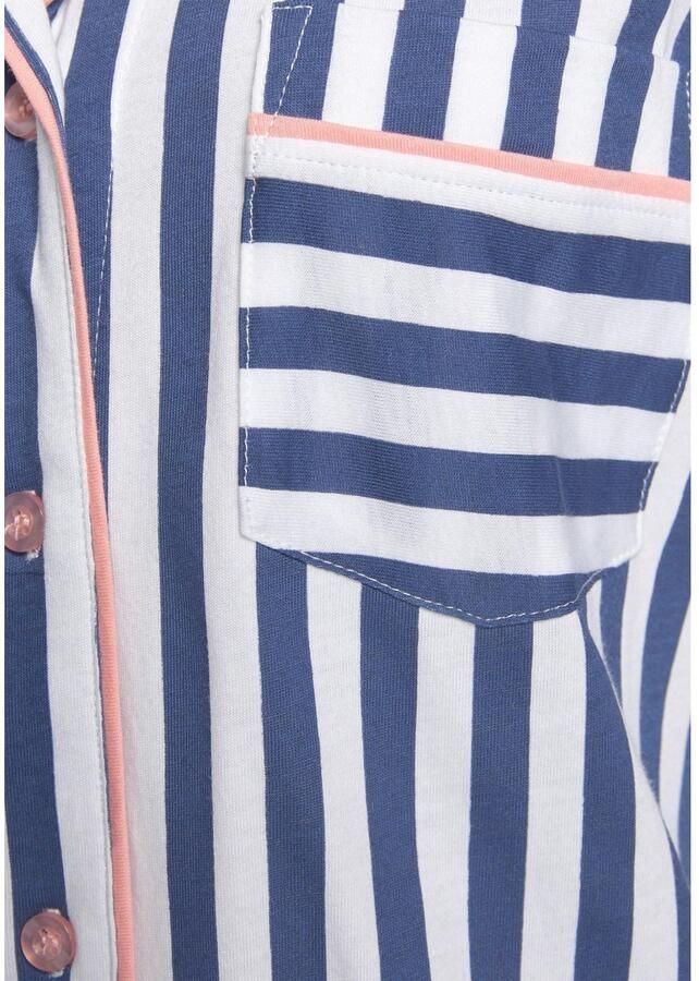 H.I.S Nachthemd in een klassiek model met streepdessin