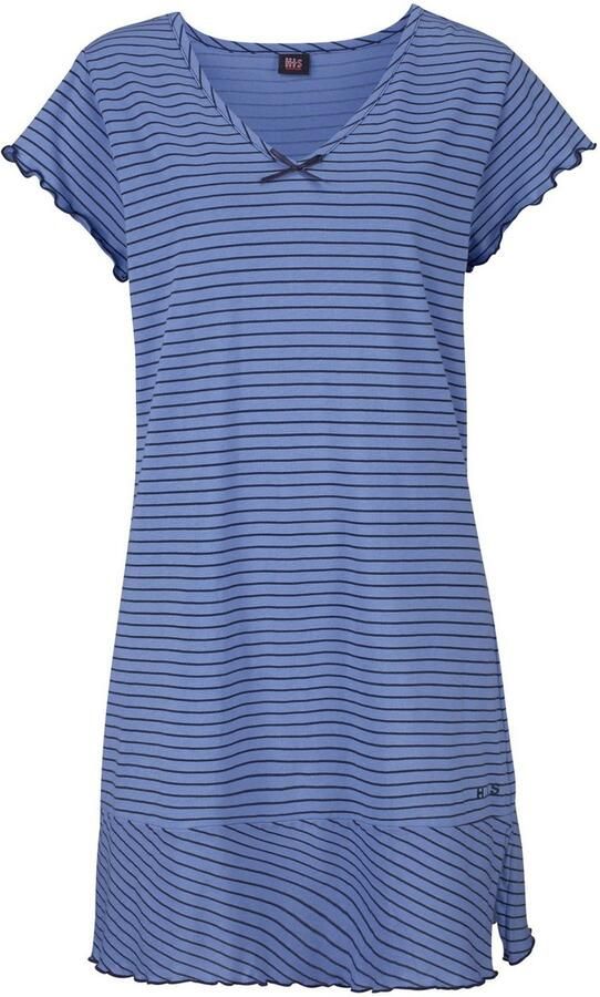 H.I.S Nachthemd in leuke streep-look met gekrulde randen - Foto 5