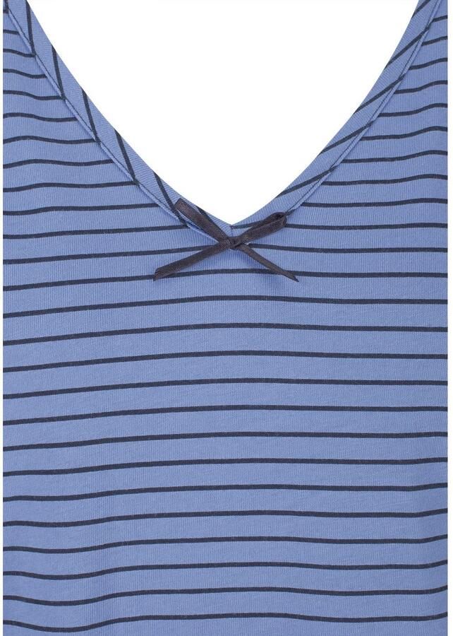 H.I.S Nachthemd in leuke streep-look met gekrulde randen